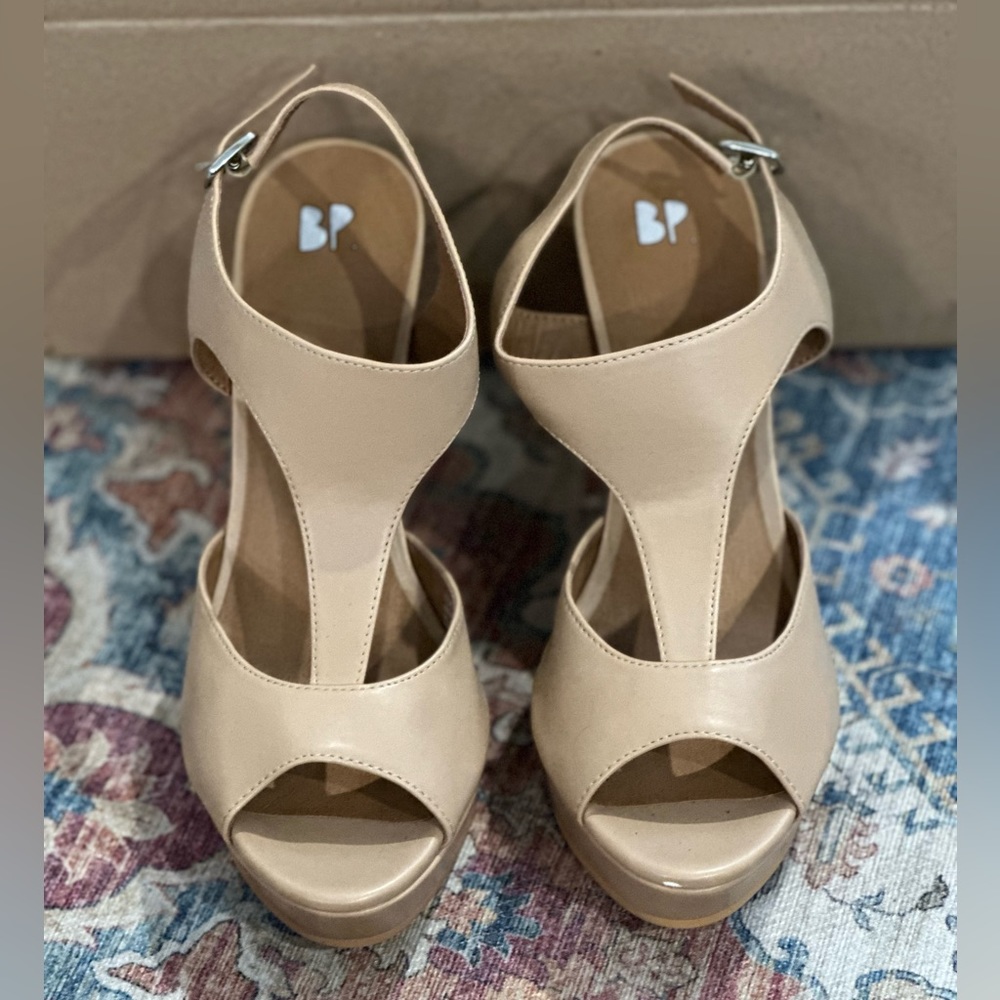 BP. Nude Wedges